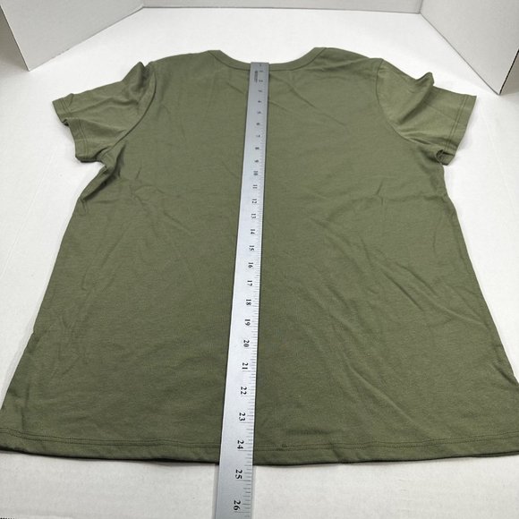 Zoe And Liv Women's Sz Large I Report To My Cat Short Sleeve Tee Shirt Green New - Picture 10 of 11
